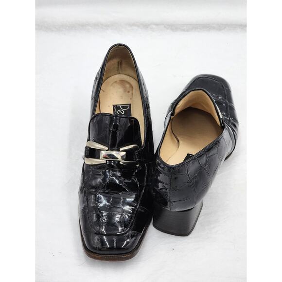 Peruzzi Shoes Women Size 6.5 37 Florence Italy Loafers Square Toe Sophistication - Picture 14 of 16